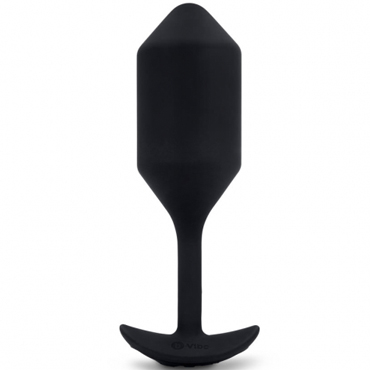 B-Vibe Vibrating Snug Plug 4, черная - фото, отзывы