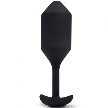 B-Vibe Vibrating Snug Plug 4, черная - Пробка для ношения с вибрацией - купить в секс шопе