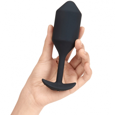 B-Vibe Vibrating Snug Plug 4, черная, Пробка для ношения с вибрацией и другие товары B-Vibe с фото