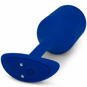 B-Vibe Vibrating Snug Plug 4, синяя - подробные фото в секс шопе Condom-Shop