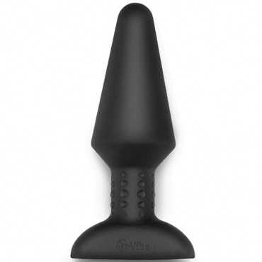 B-Vibe Rimming XL, черная - Большая пробка с вибрацией и ротацией - купить в секс шопе