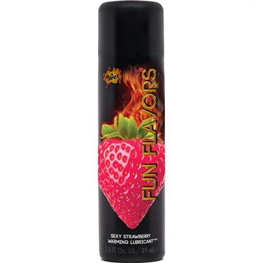 Wet Fun Flavors Sexy Strawberry, 89 мл, Согревающий лубрикант с ароматом клубники