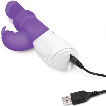 Rabbit Essentials Beads Rabbit Vibrator, фиолетовый - Вибратор с вращающимися шариками - купить в секс шопе