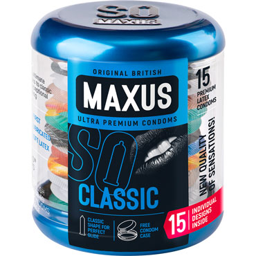 Maxus Classic, 15 шт, Презервативы с железным кейсом классические