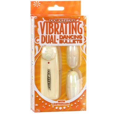 Doc Johnson Vibrating Dual - Два виброяичка - купить в секс шопе