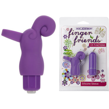 Doc Johnson Finger Friends Curly Cue, фиолетовая — фото 1