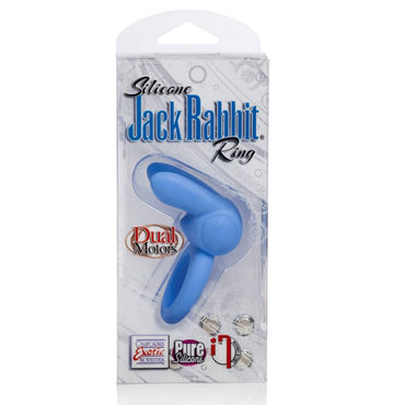 California Exotic Silicone Jack Rabbit Ring, голубое — фото 3