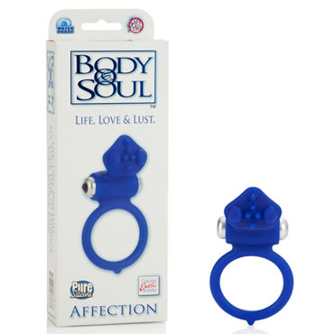 California Exotic Body & Soul Affection, синее, Эрекционное кольцо со стимуляцией клитора