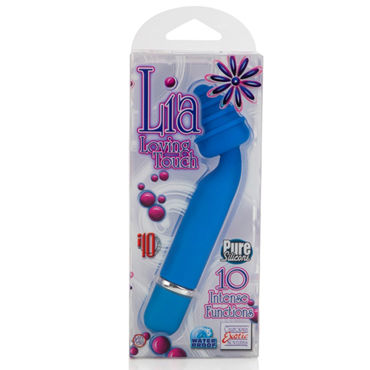 California Exotic Lia Mini-Massager Loving Touch, синий - Вибратор с рельефной головкой - купить в секс шопе