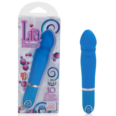 California Exotic Lia Dreamers, синий, Минивибратор с рельефной головкой