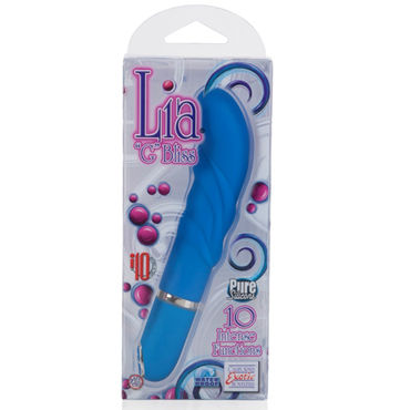 California Exotic Lia G-Bliss, синий - Рельефный вибратор для стимуляции точки G - купить в секс шопе
