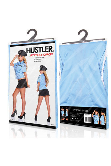 Hustler Полицейский - Рубашка, юбочка и фуражка - купить в секс шопе