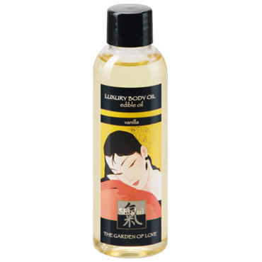 Shiatsu Luxury Body Oil Vanilla, 100 мл, Съедобное масло с ароматом ванили