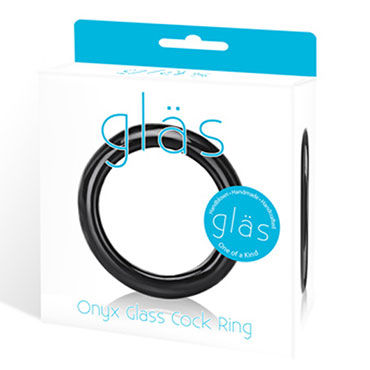 Glas Onyx - Кольцо ручной работы из черного стекла - купить в секс шопе