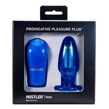 Hustler Provocative Plug - Синяя анальная пробка с 4-мя скоростями - купить в секс шопе