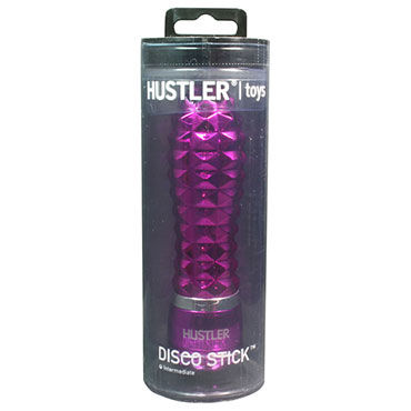 Hustler Disco Stick, фуксия - С переливающимися гранями, 9 см - купить в секс шопе
