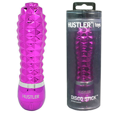Hustler Disco Stick, фуксия, С переливающимися гранями, 9 см