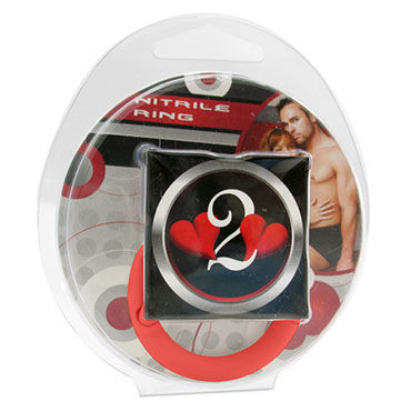 Lucom кольцо, красное - Нитриловое эрекционное, 3,5 см - купить в секс шопе