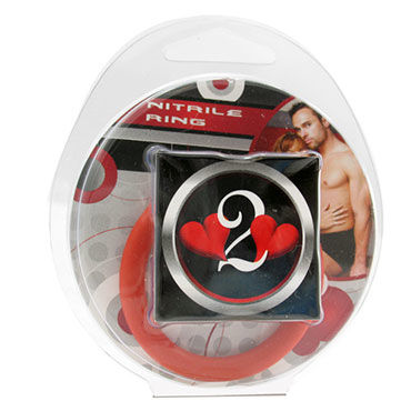 Lucom кольцо, красное - Нитриловое эрекционное, 4 см - купить в секс шопе