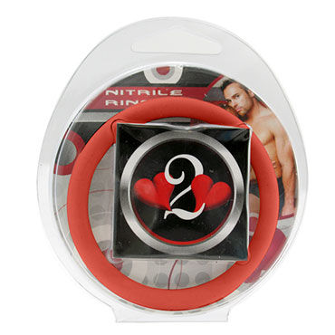 Lucom кольцо, красное - Нитриловое эрекционное, 5 см - купить в секс шопе
