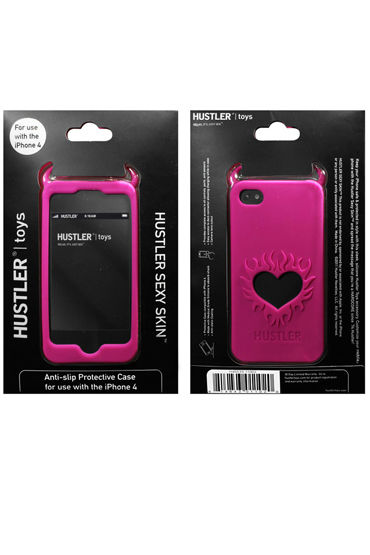 Hustler чехол, розовый - Из силикона, для iPhone 4, 4S - купить в секс шопе