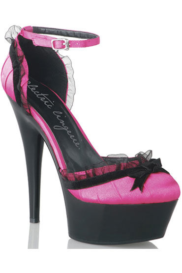 Electric Lingerie Pink Rose, Атласные туфли в стиле пин-ап