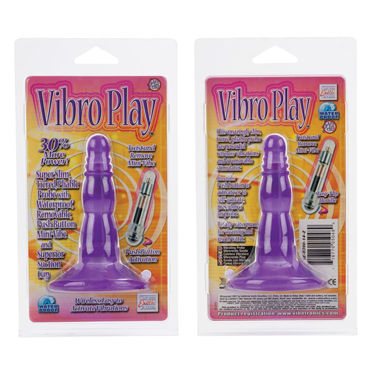 California Exotic Vibro Play, фиолетовый - Анальная пробочка с вибрацией - купить в секс шопе