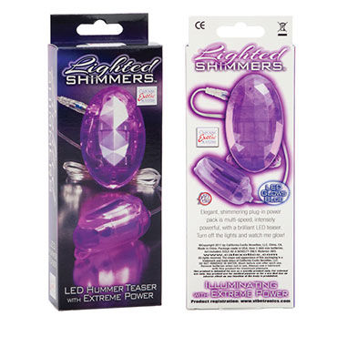 California Exotic Lighted Shimmers - Светящаяся аметисовая капля с вибрацией - купить в секс шопе