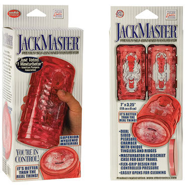 California Exotic Jack Master, красный - Мастурбатор премиум класса - купить в секс шопе
