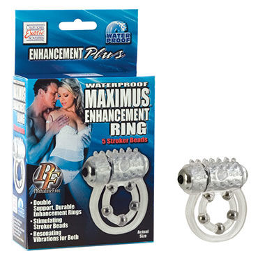 California Exotic Maximus Ring 5 Stroke Beads, Эрекционное кольцо с виброэлементом