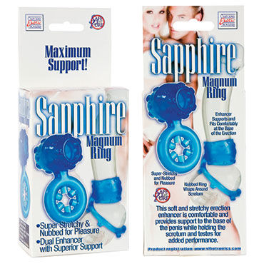 California Exotic Sapphire Magnum Ring - Кольцо с петлей для мошонки - купить в секс шопе