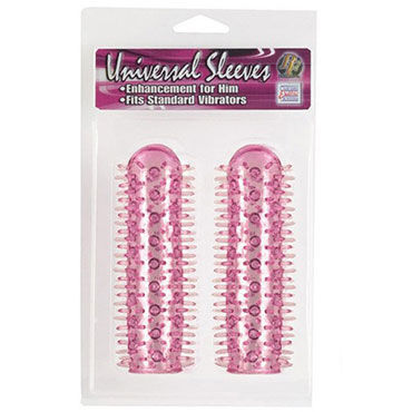 California Exotic Universal Sleeves, розовый - На пенис или вибратор - купить в секс шопе