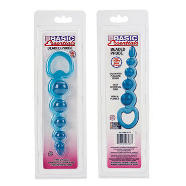 California Exotic Basic Essentials Beaded Probes, голубой — фото 3