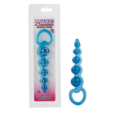 California Exotic Basic Essentials Beaded Probes, голубой — фото 1