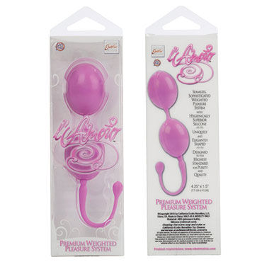 California Exotic Lamore, розовый - Каплевидные вагинальные шарики - купить в секс шопе