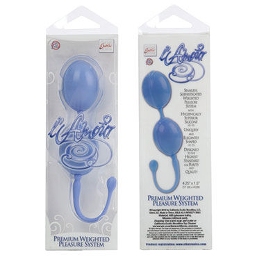California Exotic Lamore, голубой - Каплевидные вагинальные шарики - купить в секс шопе