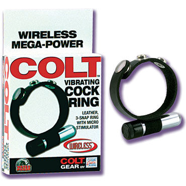 California Exotic Colt Vibrating Cock Ring, Кожаное кольцо с вибрацией