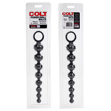 California Exotic Colt Power Drill Balls - Рельефная цепочка из  силикона - купить в секс шопе