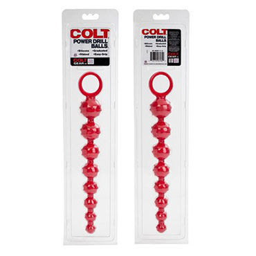 California Exotic Colt, красный - Рельефная цепочка из силикона - купить в секс шопе