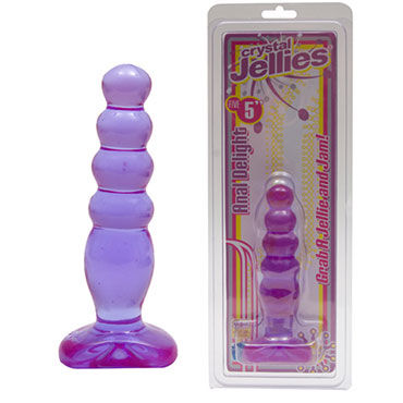 Doc Johnson Crystal Jellies Anal Delight, фиолетовый — фото 1