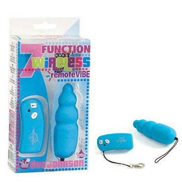 Doc Johnson 7 Function Wireless, голубой — фото 1