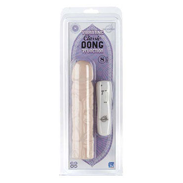 Doc Johnson Vibrating Classic Dong 19 см, телесный — фото 3