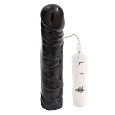 Doc Johnson Vibrating Classic Dong 19 см, черный — фото 2