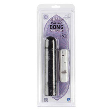 Doc Johnson Vibrating Classic Dong 19 см, черный — фото 3