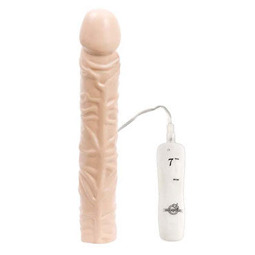 Doc Johnson Vibrating Classic Dong 24 см, телесный — фото 2