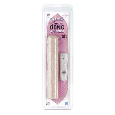 Doc Johnson Vibrating Classic Dong 24 см, телесный — фото 3
