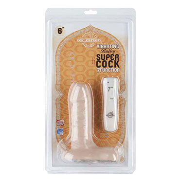 Doc Johnson Vibrating Super Cock 13 см, телесный — фото 3