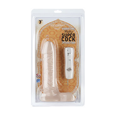 Doc Johnson Vibrating Super Cock 18 см, телесный — фото 3