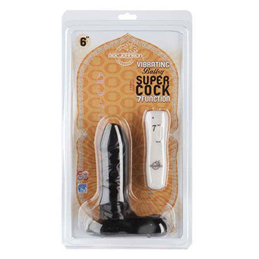 Doc Johnson Vibrating Super Cock 13 см, черный — фото 3