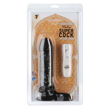 Doc Johnson Vibrating Super Cock 18 см, черный — фото 3